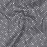 Beschichtete Baumwolle - Kleine Punkte Grau Weiß
