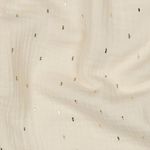 Baumwolle Musselin - Double Gauze Ministriche Foilprint Gold Creme