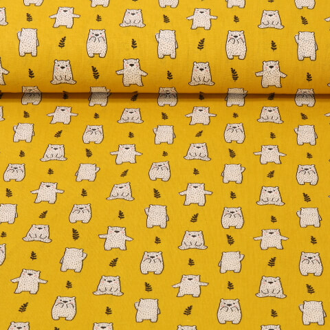 Coton - Petit ours jaune Multicolore