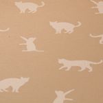 Modestoff - Jacquard Plaid Katze Beige Melange Dunkelbeige-1