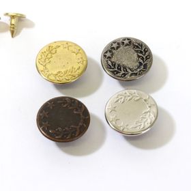 Lot De 15 Boutons De Jean Métal, 17 Mm, Sans Couture, Amovibles, Neufs