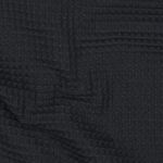 Waffelpique - Noir uni