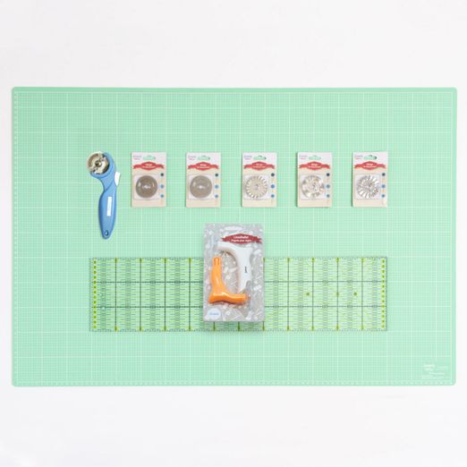 Tapis de découpe A1 Vert menthe-Lilas Master set de 9 pièces de découpe