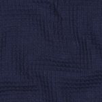 Waffelpique - bleu marine uni