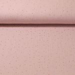 Baumwoll Musselin - Double Gauze Goldpunkte Altrosa 