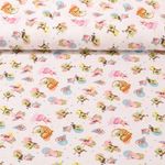 Popeline de coton - Bob l'éponge - Pantalon carré et amis blanc