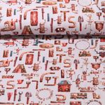 Jersey biologique - Impression numérique - robots - gris