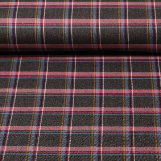 Tissu habillement  - Tartan écossais - gris rose