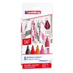 EDDING Marqueur pour textiles 4500 - Couleurs chaudes - Lot de 5-0