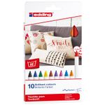 Stylo EDDING Textile 4600 - Couleurs de base - Lot de 10-0