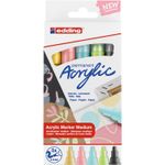 EDDING Marqueur acrylique moyen - Pastel - Lot de 5-0