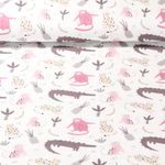 Jersey - Animaux du zoo - blanc violet