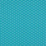 Tela tejida de algodón - ruedas dentadas turquesa