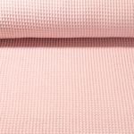 Waffelpique - rose pâle uni