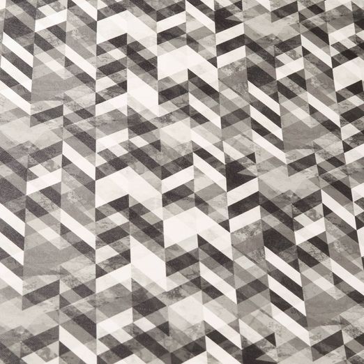 Simili synthétique - Zigzag Noir Blanc - Au mètre