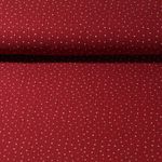 Baumwolle Musselin - Double Gauze Punkte Weinrot Weiss