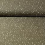 Baumwolle Musselin - Double Gauze Punkte Salbeigrün Weiss