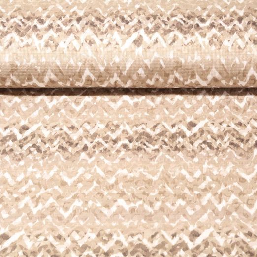 Outdoorstoff - Batik Digitalprint Teflonbeschichtet Beige