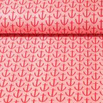 Jacquard Jersey - Hamburger Liebe Ahoy 3D Anker KNIT Rot