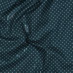 Beschichtete Baumwolle - Kleine Punkte Petrol Weiß