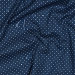 Beschichtete Baumwolle - Kleine Punkte Blau Weiß