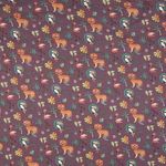 Bio Jersey - Dschungeltiere Mauve Bio Jersey - Dschungeltiere Mauve