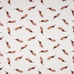 Jersey Bio - Plumes Aquarelle Blanc Marron