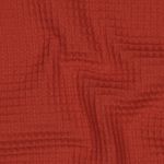 Waffelpique - rouge brique uni