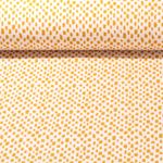 Bio Baumwolle Musselin - Striche Ecru Ocker Glatte Struktur