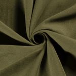 Vaffeljersey - ensfarvet olivengrønt dobbeltlag