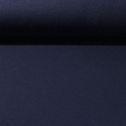 Waffeljersey Sonja - Uni Navy Doppellagig