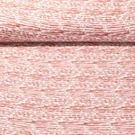 Bio Baumwoll Musselin - Linien Ecru Rost Glatte Struktur