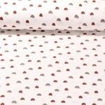 Baumwoll Musselin - Kleine Bögen Ecru Sand Glatte Struktur