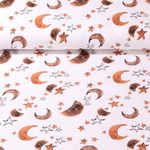 Jersey - Mond und Sterne Weiß Braun