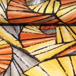 Modestoff - Abstrakte Blätter Gelb Orange