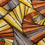 Modestoff - Abstrakte Blätter Gelb Orange