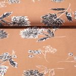 Tissu habillement - Bengaline Fleurs Nougat