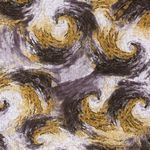 Tissu mode - Vague d'eau jaune