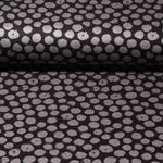 Modestoff - Punkte Schwarz Dunkelgrau