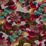 Modestoff - Bunte Blumen Grau