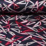 Modestoff - 3D Dreiecke Navy Rot