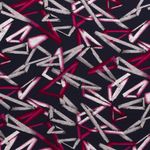Modestoff - 3D Dreiecke Navy Rot