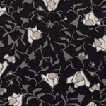 Modestoff - Bengaline Blumenranke Schwarz