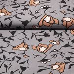 Modestoff - Bengaline Blumenranke Grau