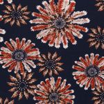 Modestoff - Felderblüten Navy Rot