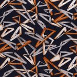Modestoff - 3D Dreiecke Navy Orange