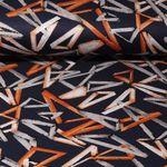 Modestoff - 3D Dreiecke Navy Orange