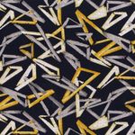 Modestoff - 3D Dreiecke Navy Gelb