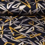 Modestoff - 3D Dreiecke Navy Gelb