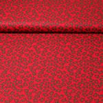 Popeline de coton - Fleur de Noël - rouge